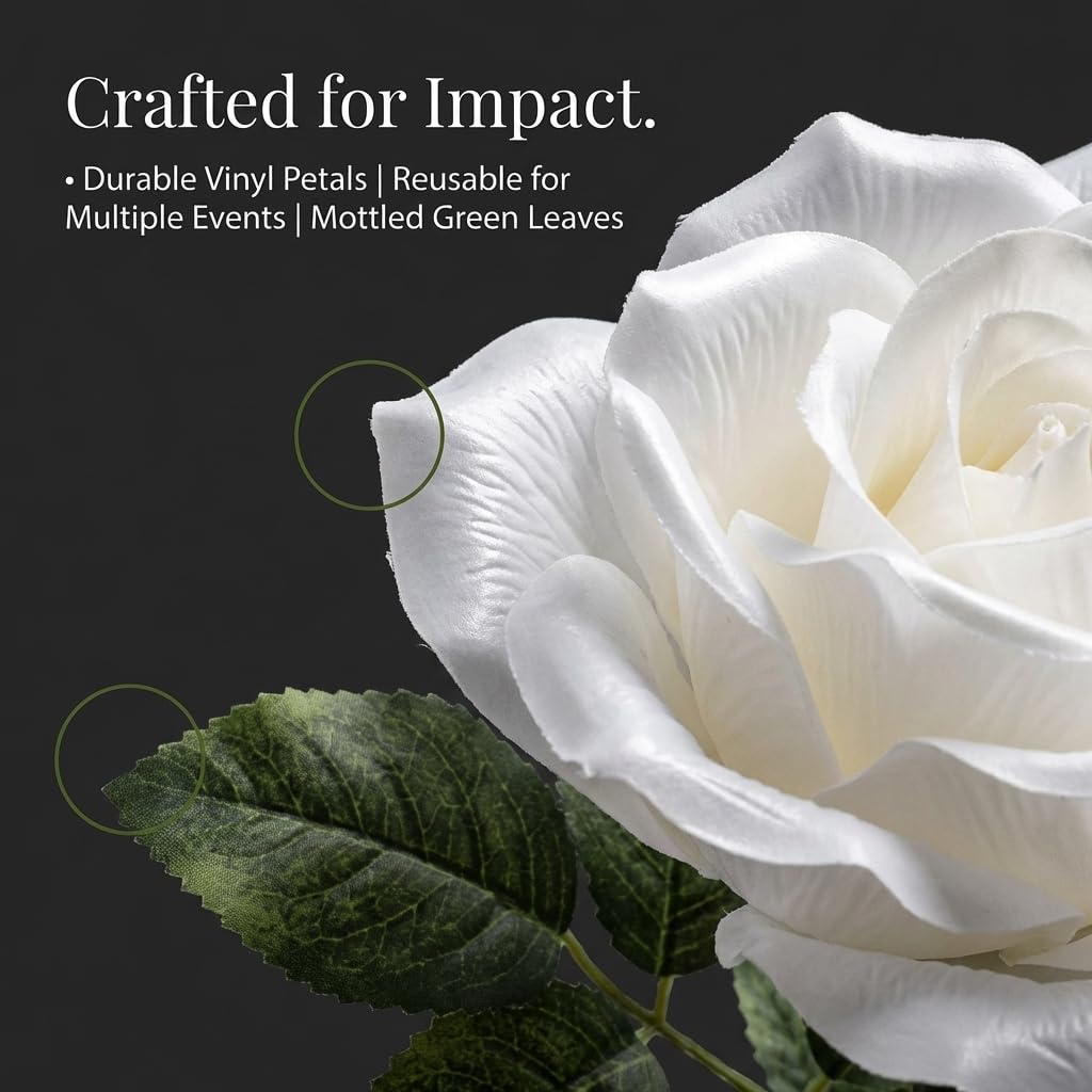 Amazon.com: Anderson's Jumbo White Rose Oversized Event Decoration
